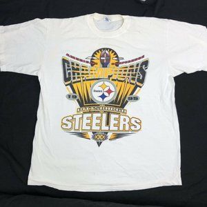 Vintage 1995 Pittsburgh Steelers AFC CHAMPIONS T-Shirt Sz L Starter Tee NFL XXX